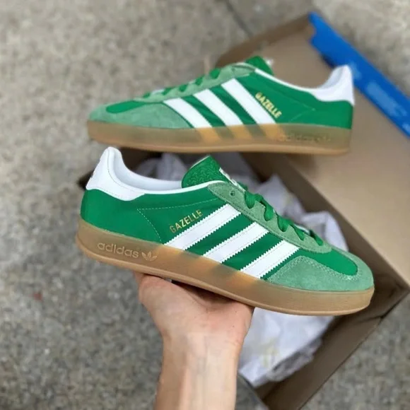 adidas gazelle silver green womens KI3206 Green Black Gazelle ADV Adidas Skateboarding Suede Shoes Footwe –  Southside Skatepark Skateshop main image 0